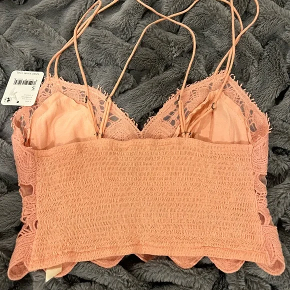 NWT Free People Ilektra Bralette Coral Mist size small - Picture 6 of 10